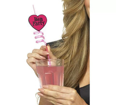 Hen Party Straw with Heart (Farewell Party) 6 units