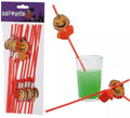 Pajitas Calabaza 24Cm. (Set 12 Uds.)