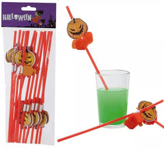 Pumpkin Straws 24Cm. (Set 12 Units)