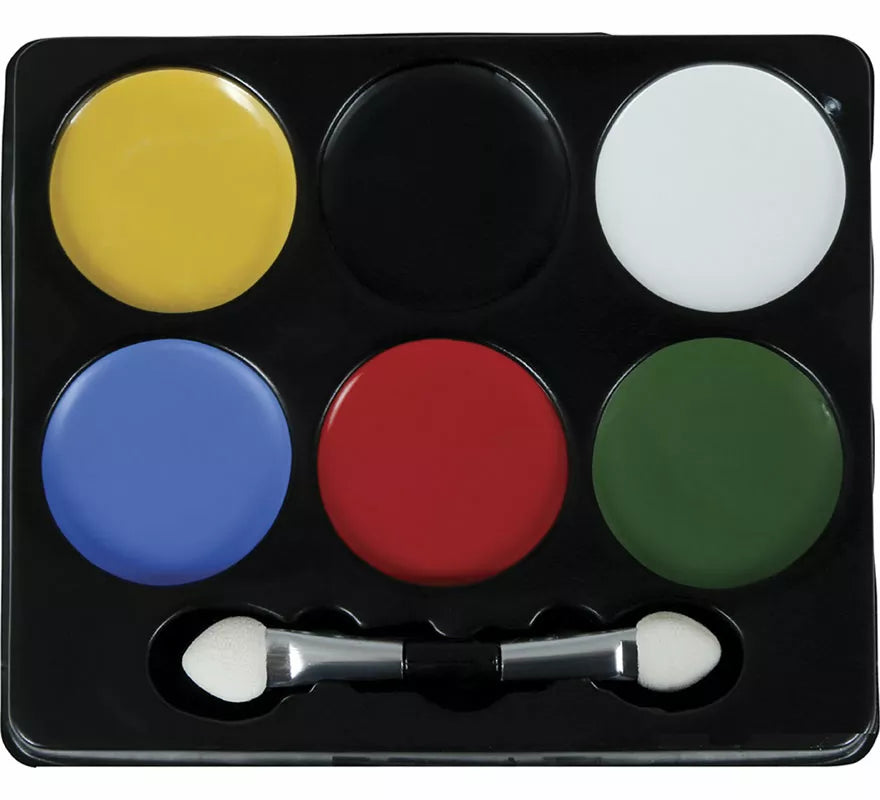 Paleta de 6 Colores con brochas
