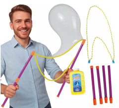 Sticks and Strings for Soap Bubbles with Liquid