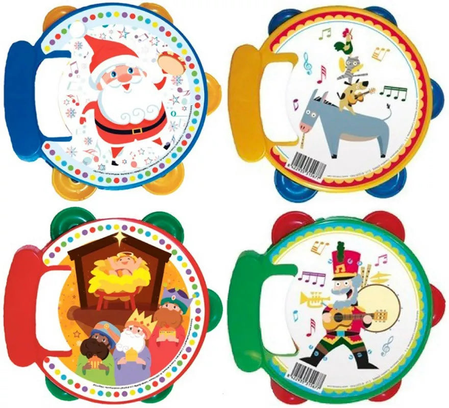 Translation missing: en.Pandereta de Navidad Mediana de 16.5 cm en modelos surtidos