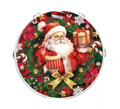 Pandereta de Papá Noel de pvc de 13 cm