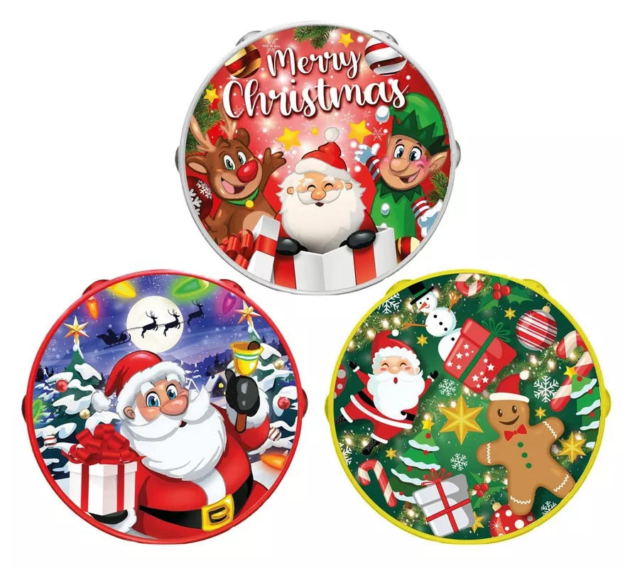 Pandereta de plástico de 13 cm decorada en varios modelos