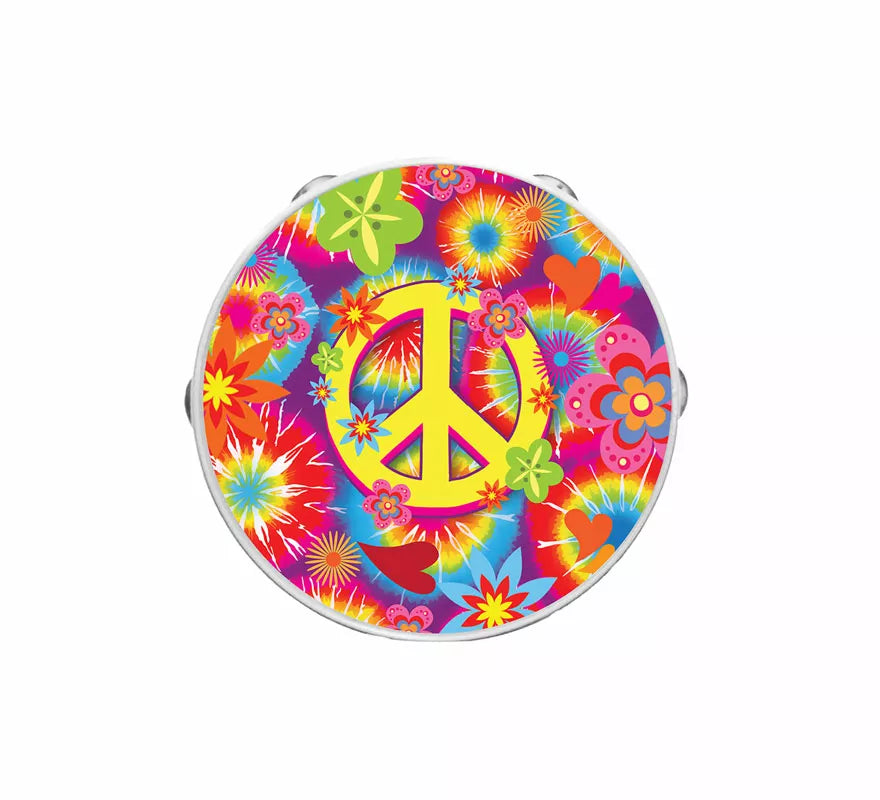 Translation missing: en.Pandereta Hippie multicolor de 17 cm