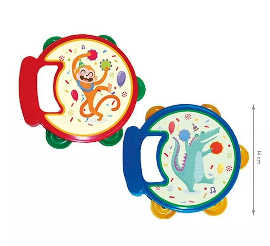 Pandereta Pequeña de 13,5 cm colores surtidos