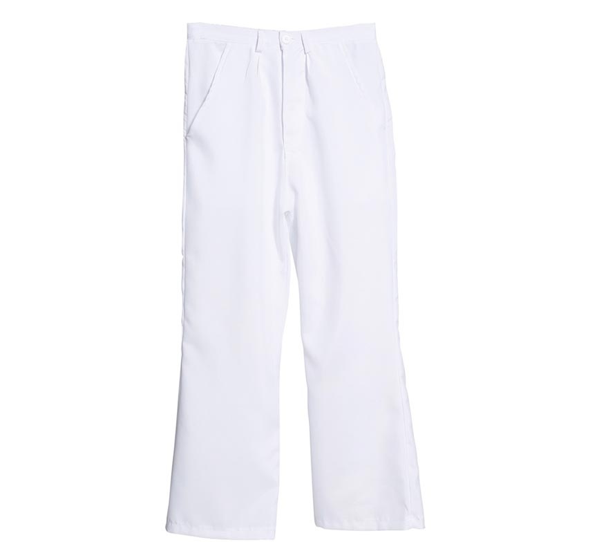 Translation missing: en.Pantalón Blanco de Disco para Hombre