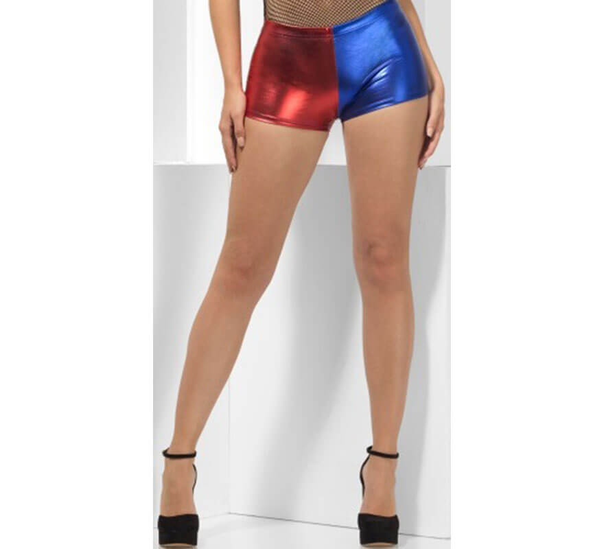 Pantalón de Bufón Rojo y Azul para mujer