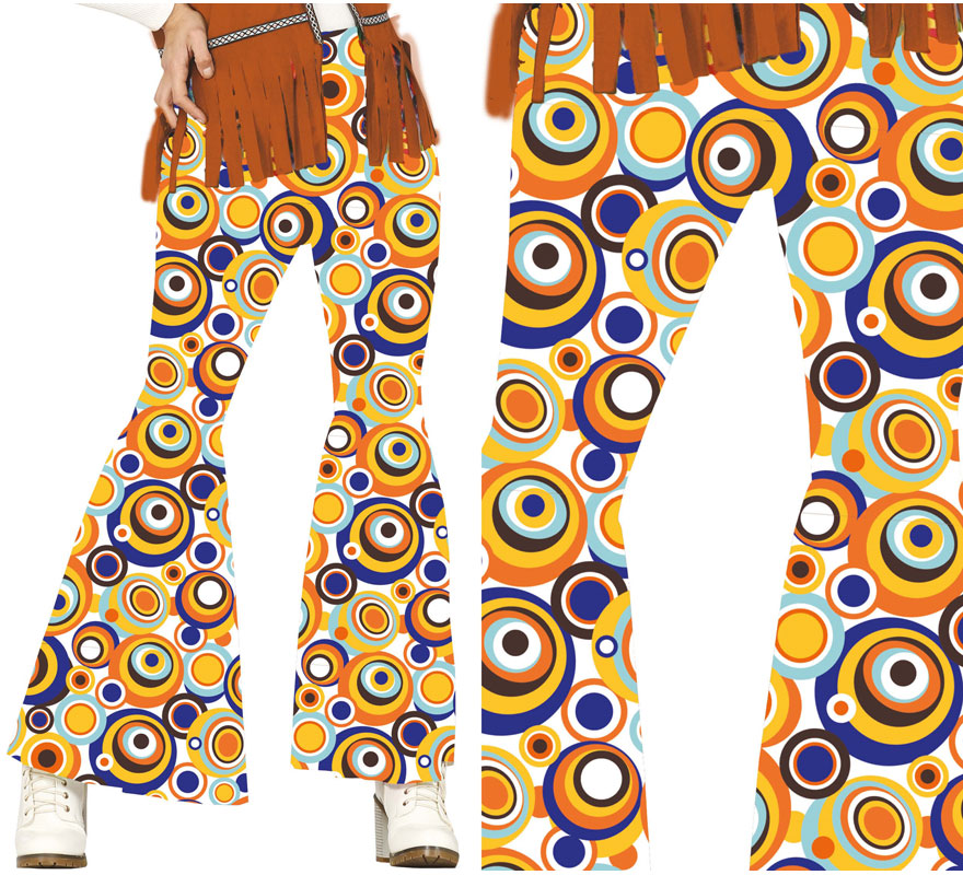 Translation missing: en.Pantalón de los años 70 Lunares para mujer