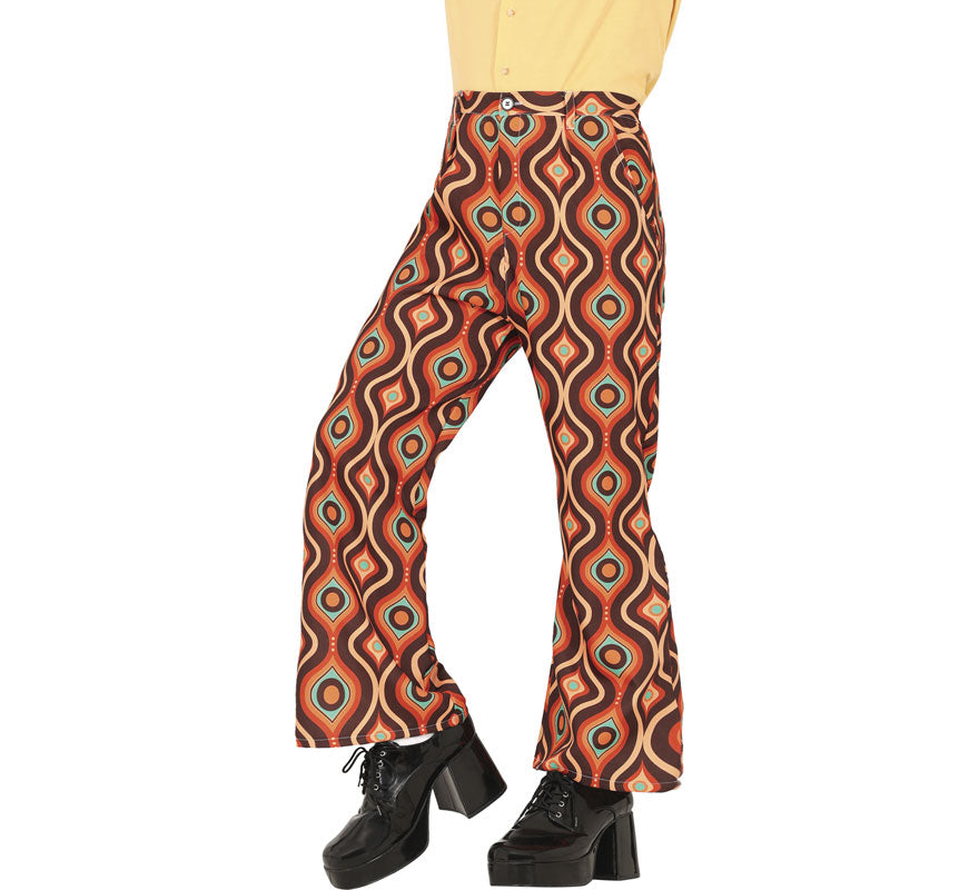 Pantalón Estampado curvas de los años 70 adulto