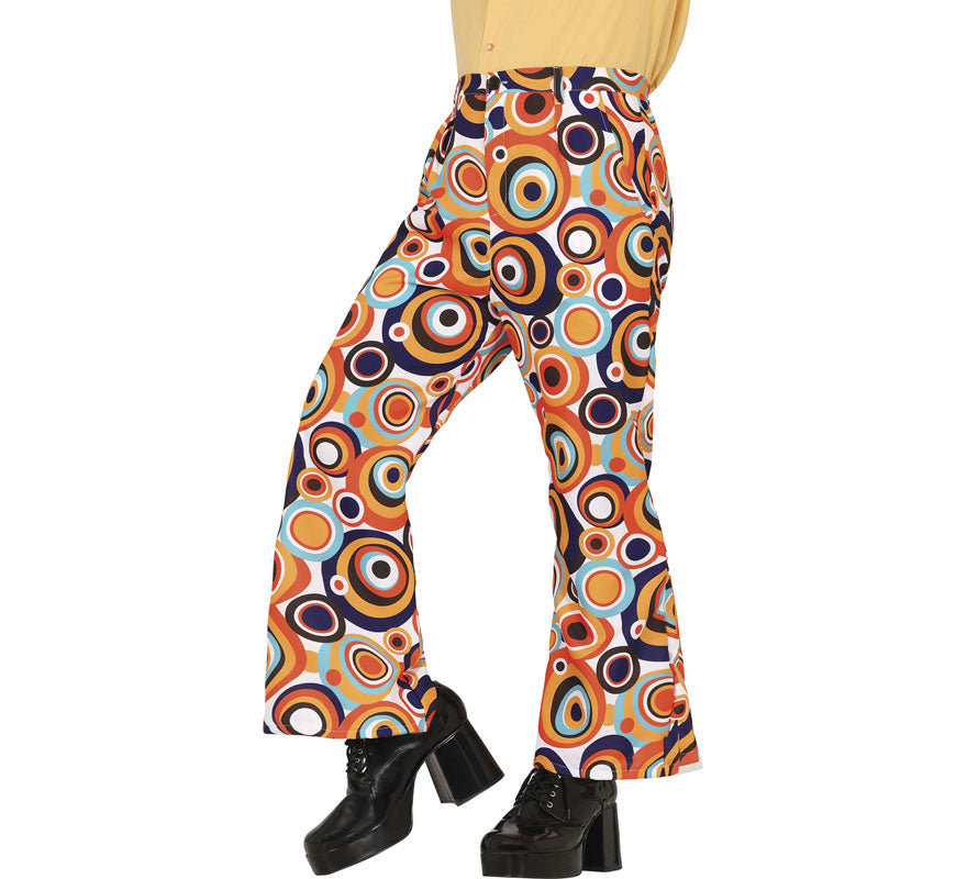 Pantalón Estampado lunares de los años 70 adulto