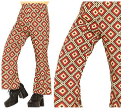 Adult 70s diamond print trousers