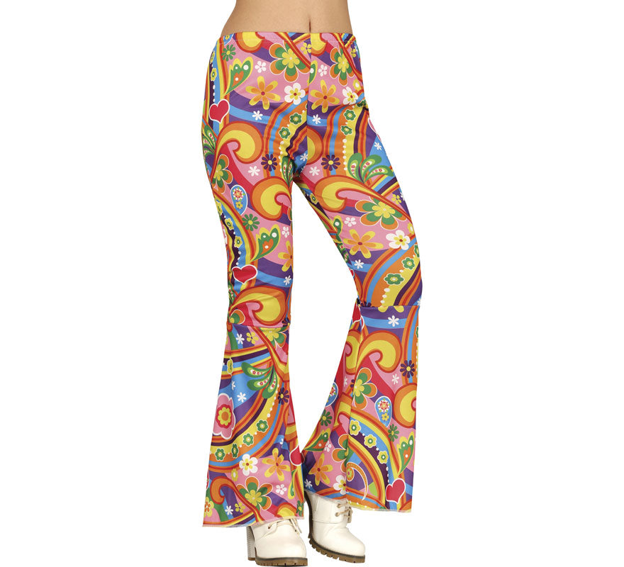 Translation missing: en.Pantalón Hippie Flores multicolor para mujer