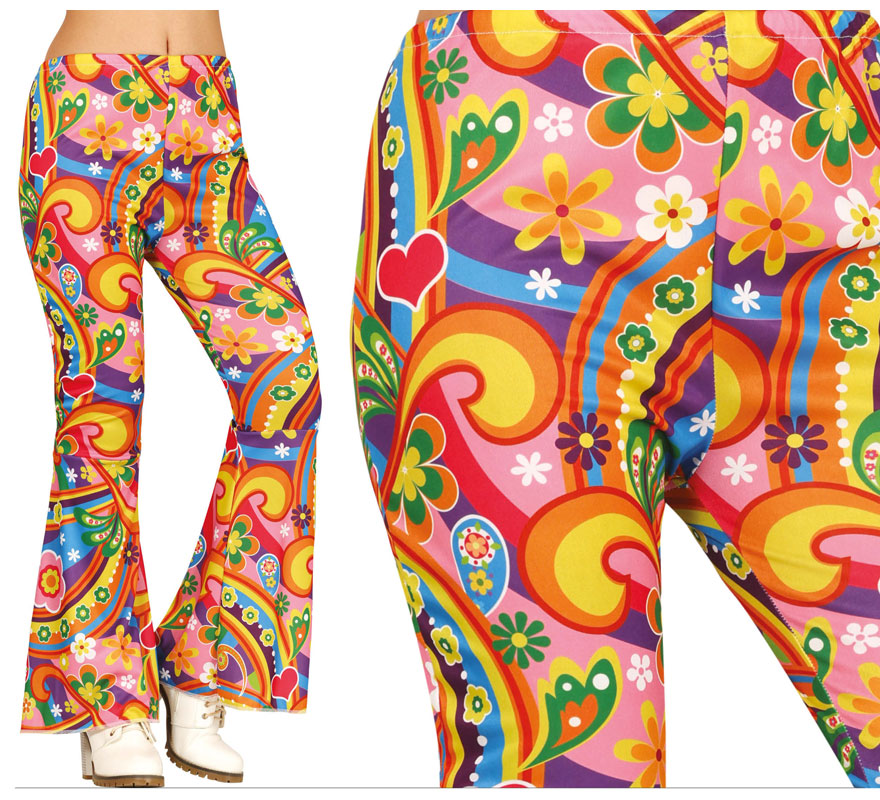 Translation missing: en.Pantalón Hippie Flores multicolor para mujer