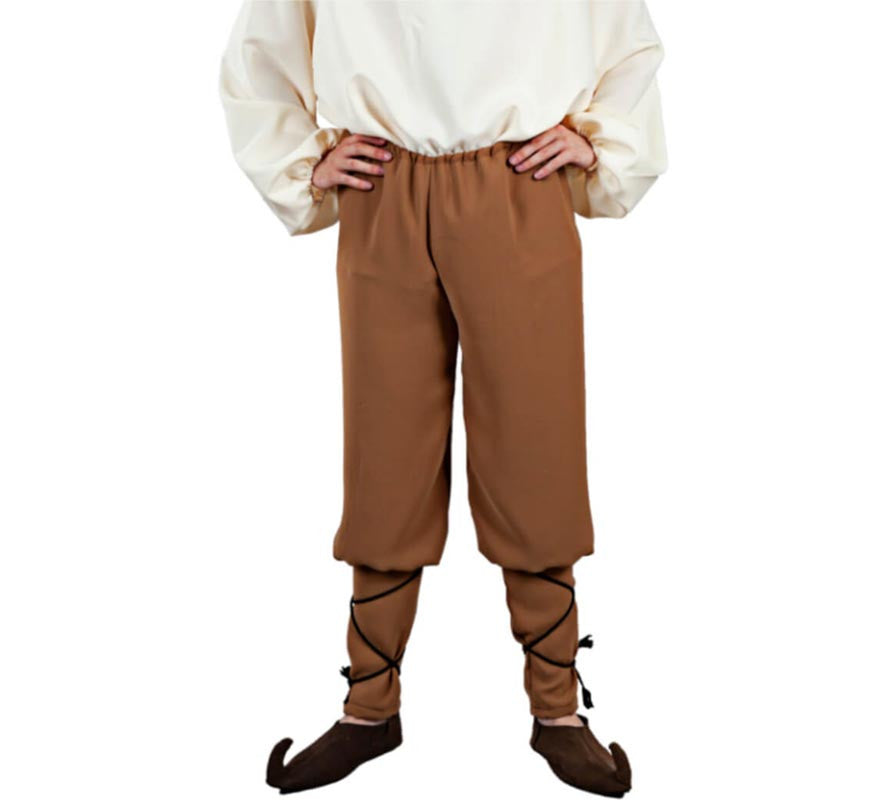 Pantalón Medieval de Tabernero marrón para hombre