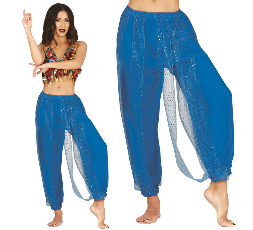 Translation missing: en.Pantalones Danza del Vientre azul para mujer