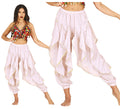 Pantalones Danza del Vientre blanco para mujer