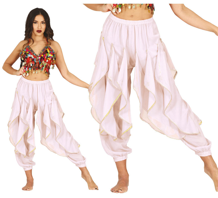Translation missing: en.Pantalones Danza del Vientre blanco para mujer