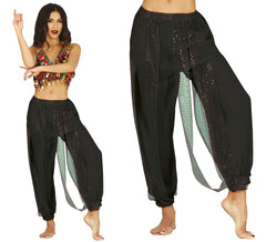 Black belly dance pants for women