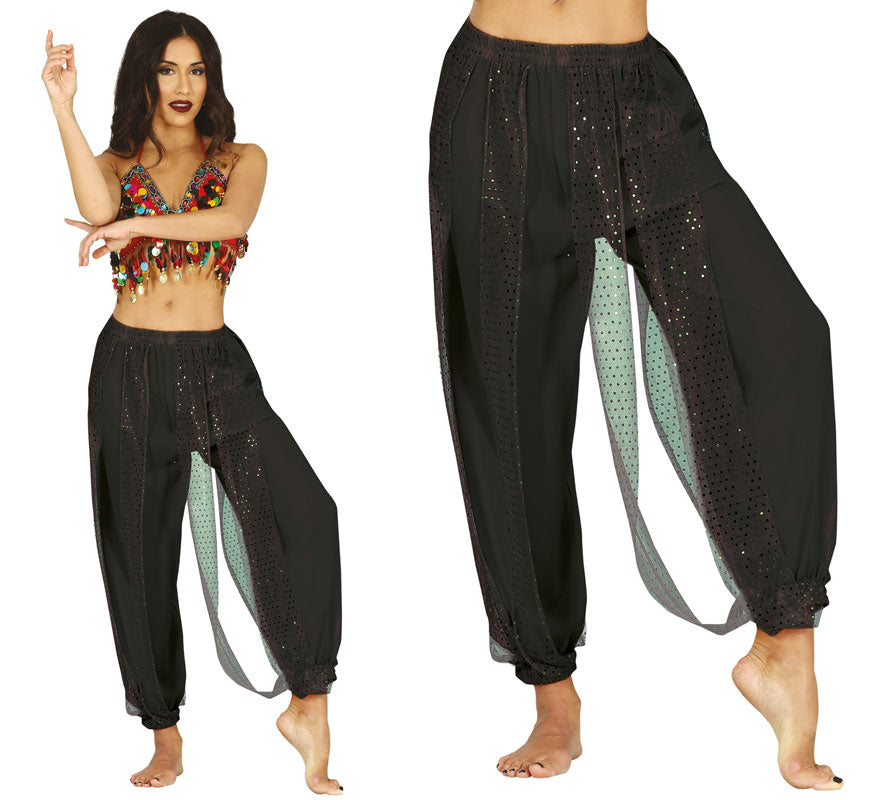 Translation missing: en.Pantalones Danza del Vientre negro para mujer