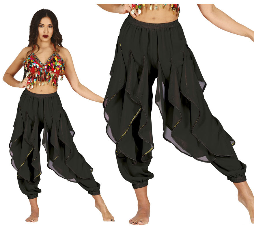 Translation missing: en.Pantalones Danza del Vientre negro para mujer