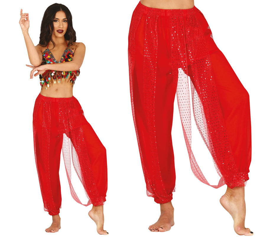 Pantalones Danza del Vientre Rojo