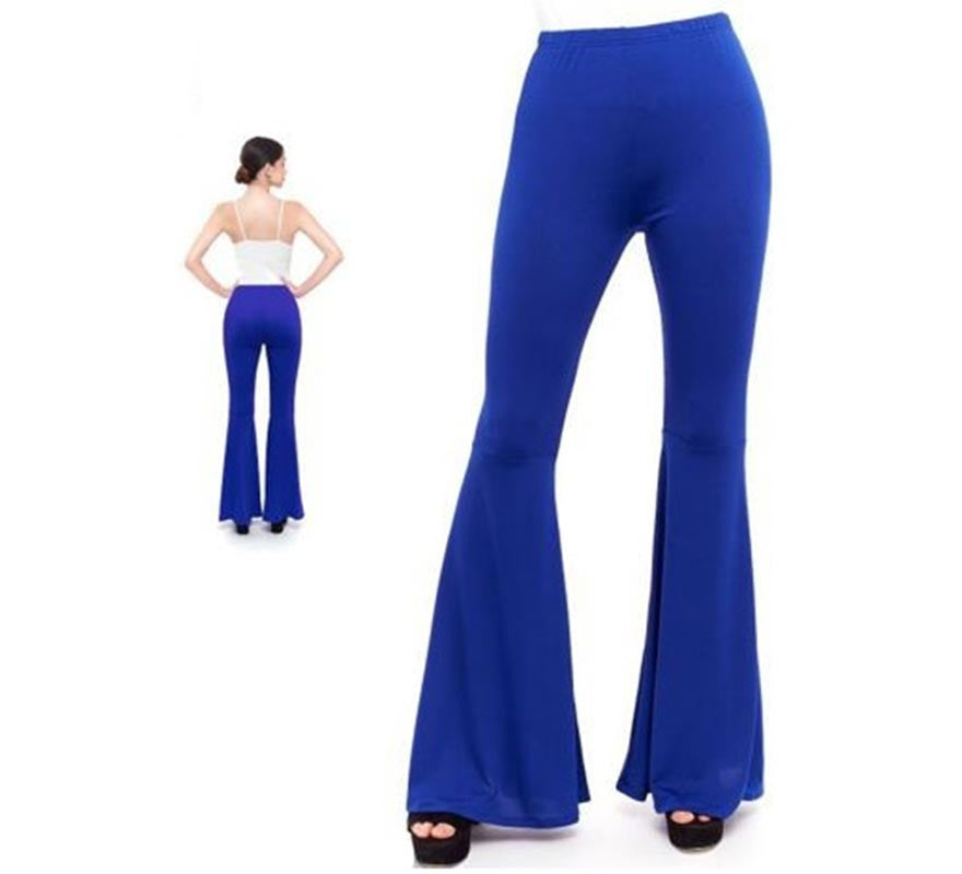 Translation missing: en.Pantalones de Campana de Punto color Azul para mujer