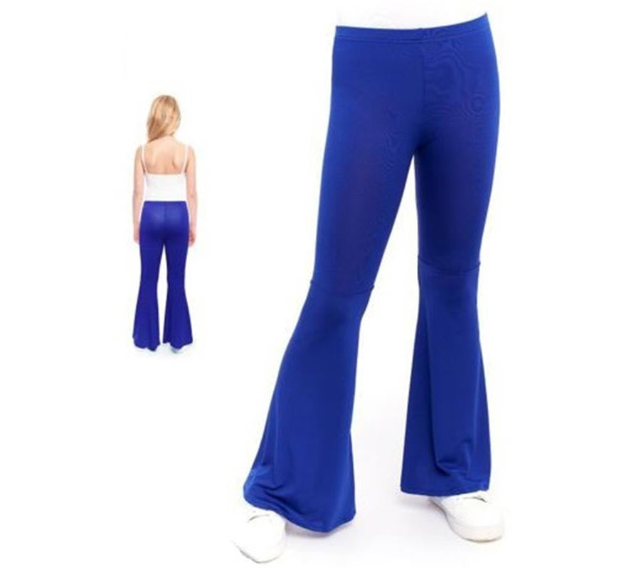 Pantalones de Campana de Punto color Azul para niños