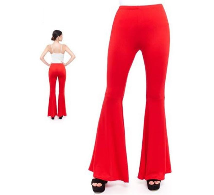 Translation missing: en.Pantalones de Campana de Punto color Rojo para mujer