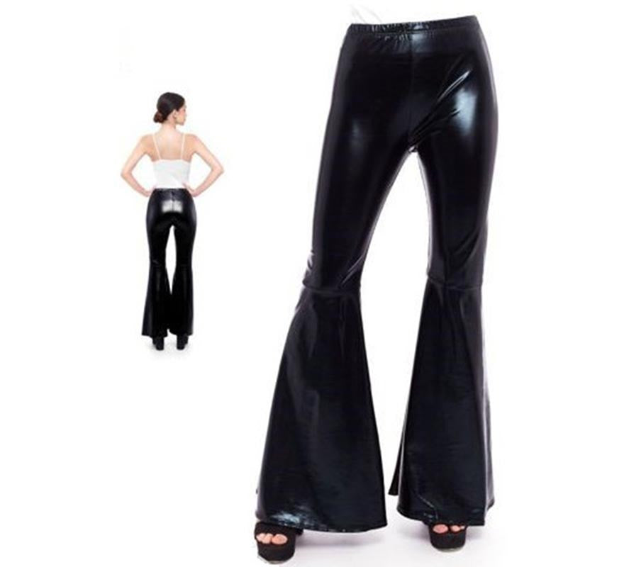 Translation missing: en.Pantalones de Campana Metalizado color Negro para mujer
