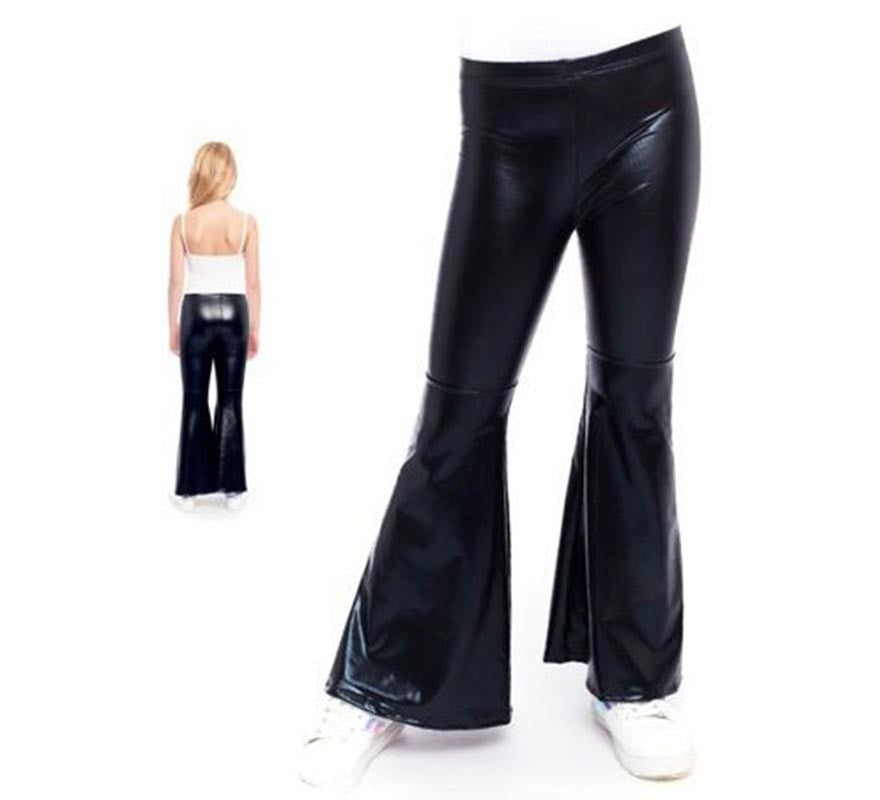 Translation missing: en.Pantalones de Campana Metalizado color Negro para niños