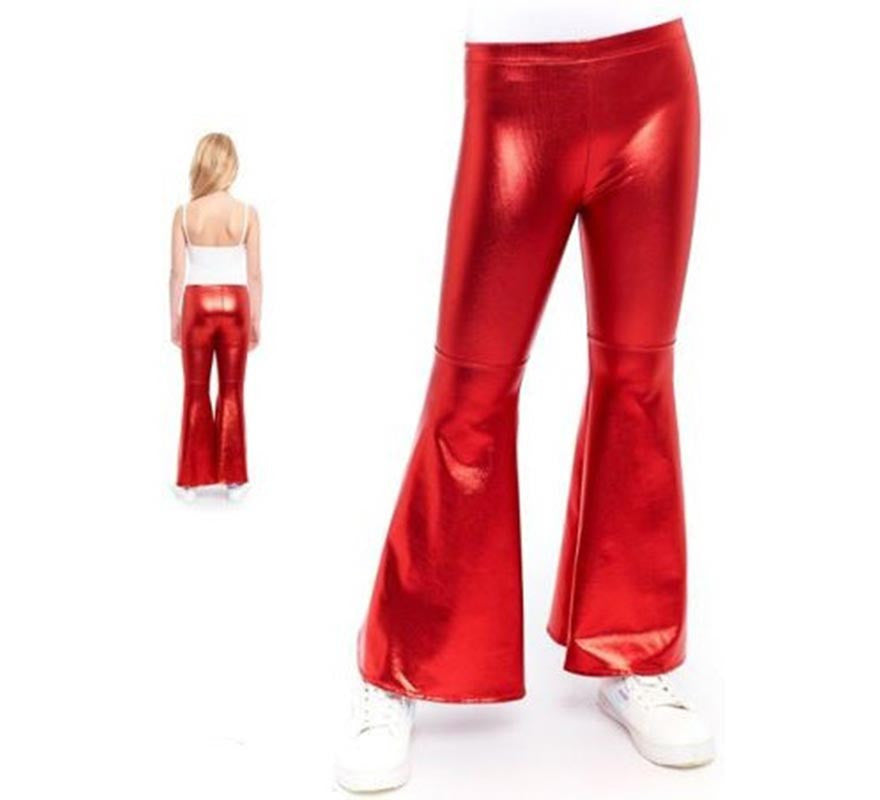 Translation missing: en.Pantalones de Campana Metalizado color Rojo para niños