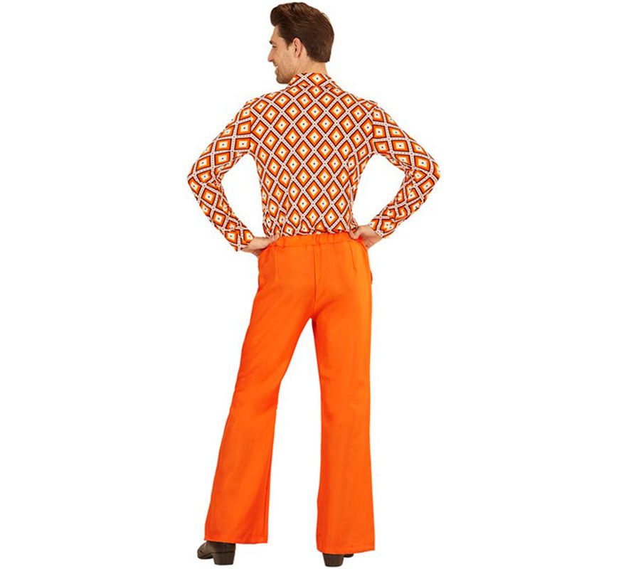 Translation missing: en.Pantalones Disco Años 70 naranja para hombre