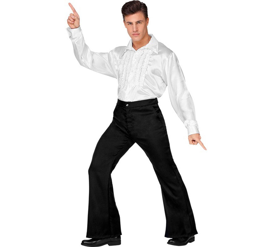 Pantalones Disco Años 70 negro para hombre