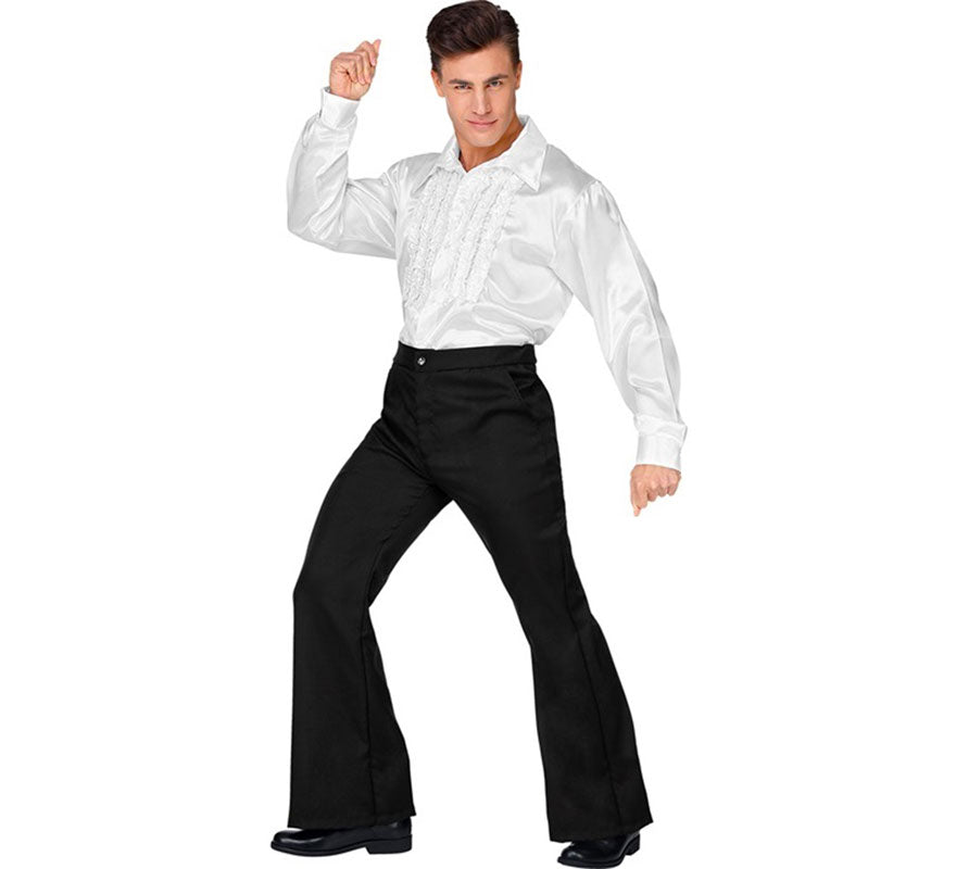 Pantalones Disco Años 70 negro para hombre