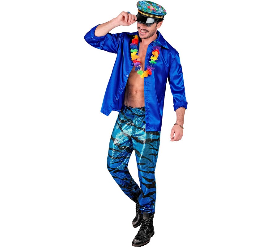 Translation missing: en.Pantalones Fiesta animal print azul para hombre