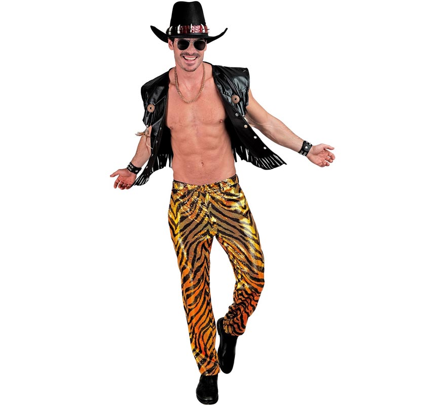 Translation missing: en.Pantalones Fiesta animal print dorado para hombre