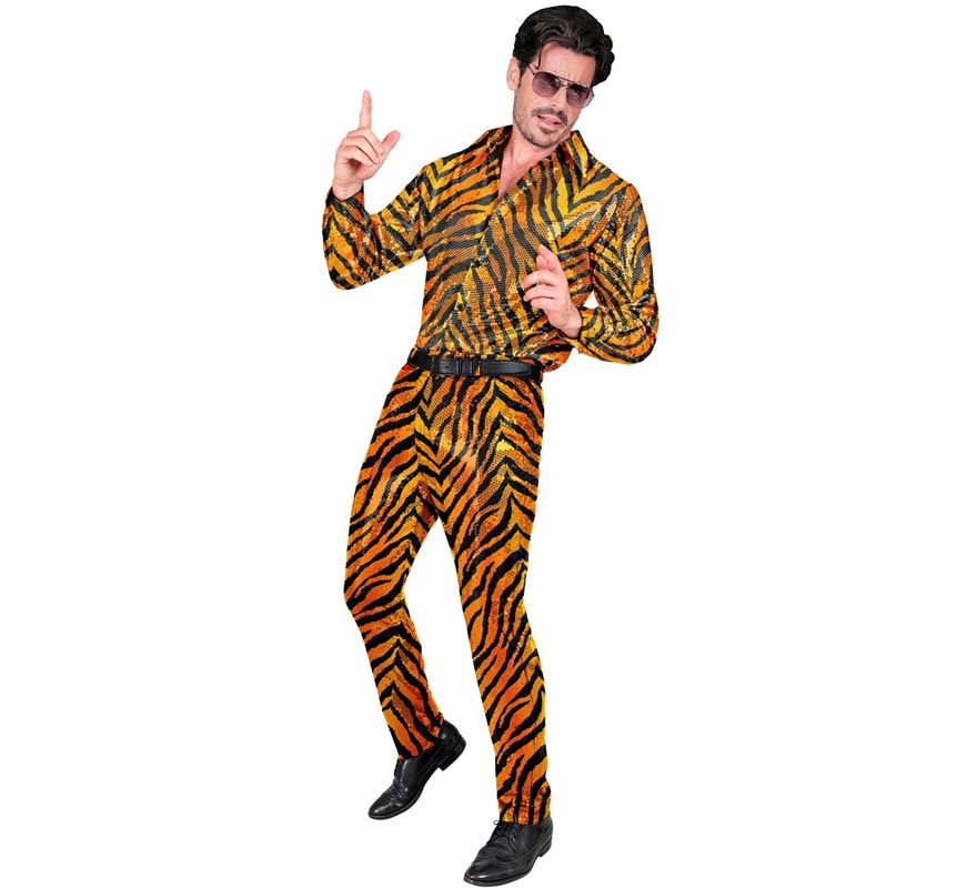 Pantalones Fiesta animal print dorado para hombre