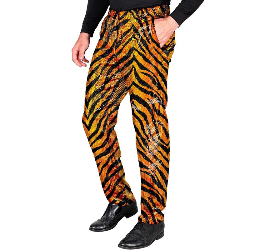 Translation missing: en.Pantalones Fiesta animal print dorado para hombre