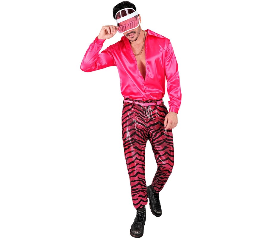 Pantalones Fiesta animal print fucsia para hombre