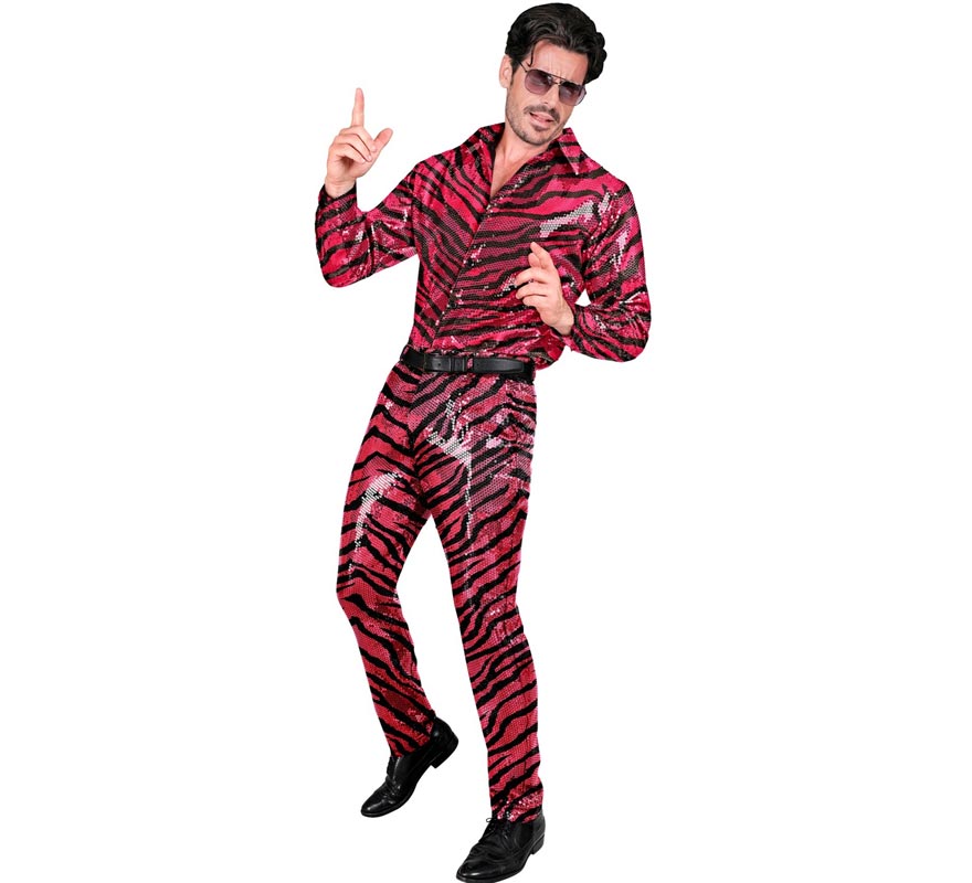 Pantalones Fiesta animal print fucsia para hombre