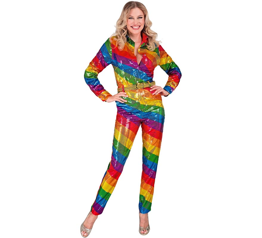 Pantalones Fiesta franjas multicolor para mujer