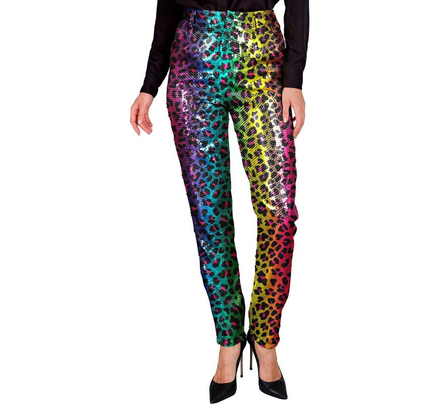Translation missing: en.Pantalones Moda Fiesta Animal Print multicolor para mujer