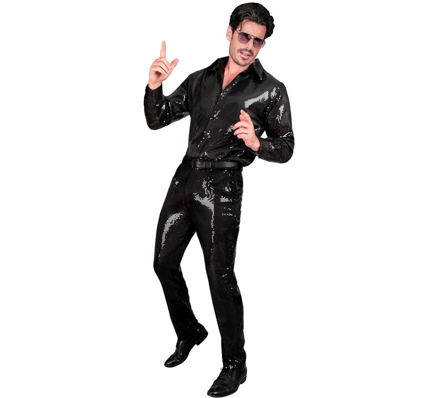 Translation missing: en.Pantalones negro con lentejuelas para hombre
