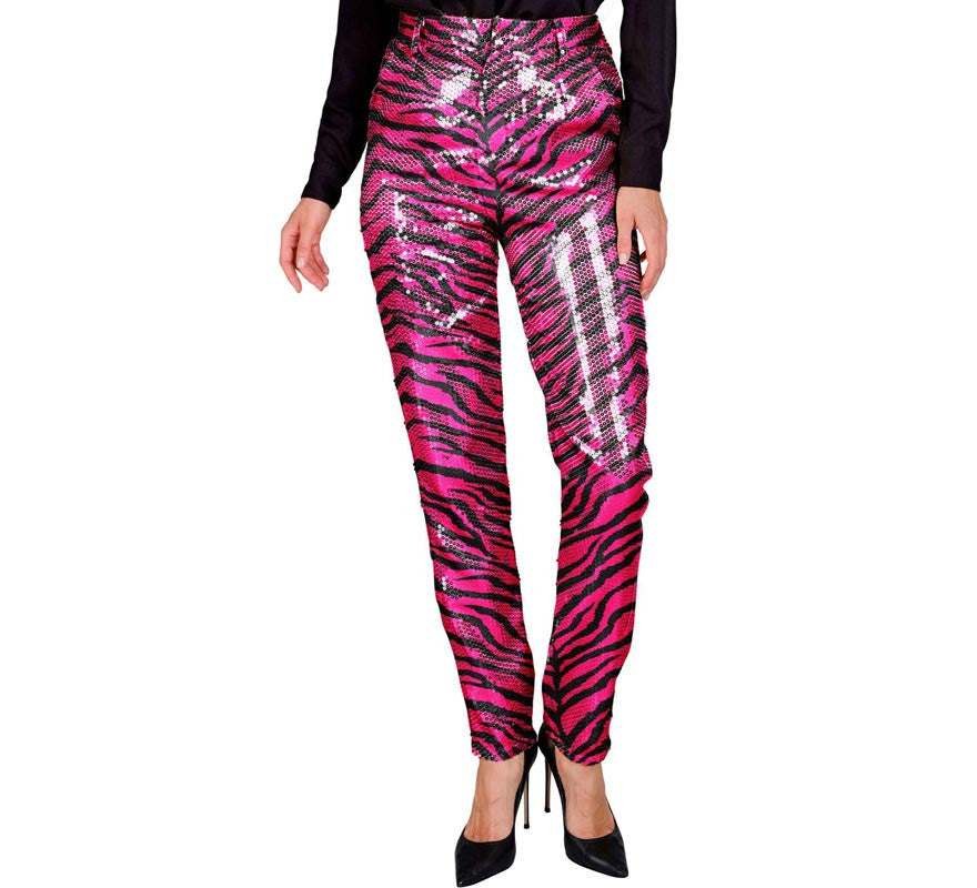 Pantalones Party Fashion Animal Print fucsia para mujer