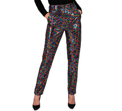 Party Fashion Multicolor Sequin Pants for Women