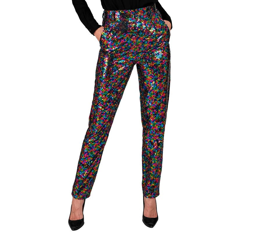 Translation missing: en.Pantalones Party Fashion lentejuelas multicolor para mujer