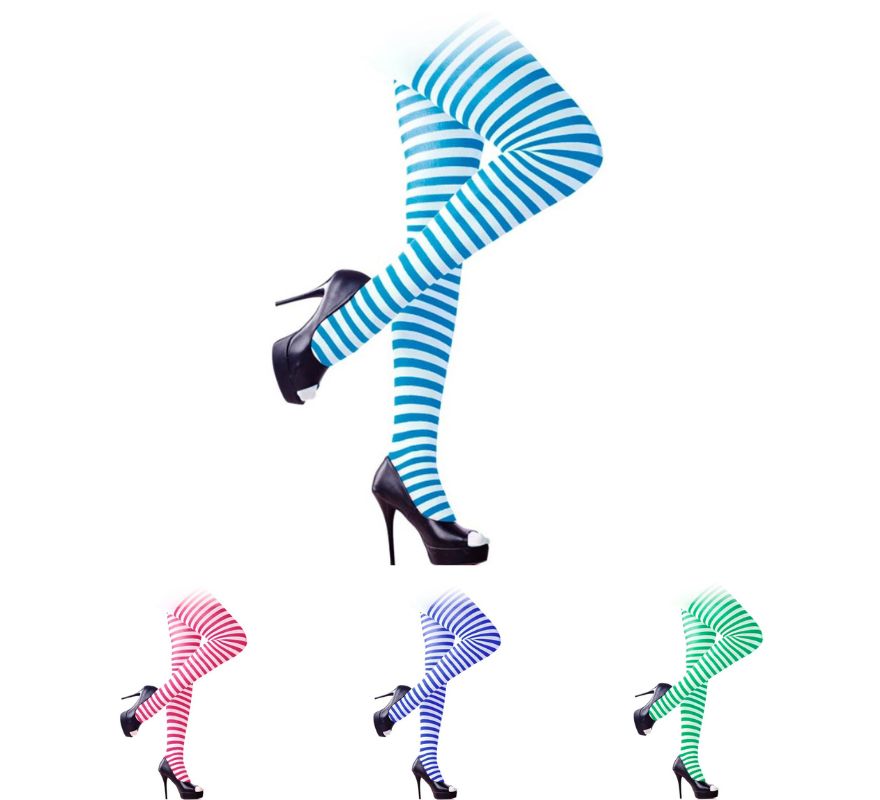 Panty a Rayas Blanco Adulto en varios colores