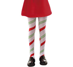 Striped Tights with Bow for Children - Christmas