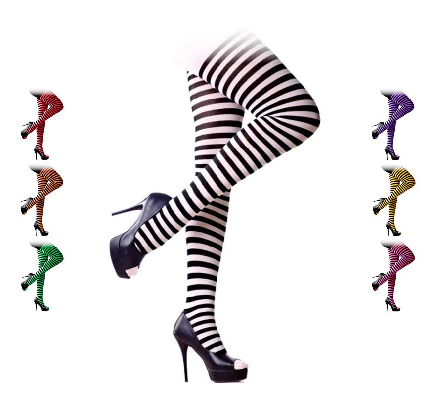 Translation missing: en.Panty a Rayas Negro Adulto en varios colores